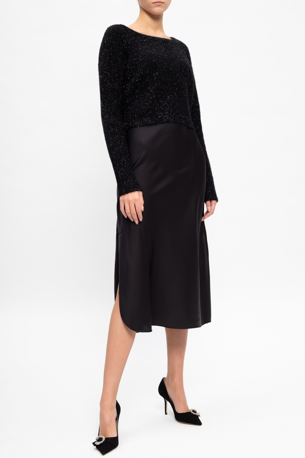 AllSaints ‘Rosetta’ dress with fall sweater