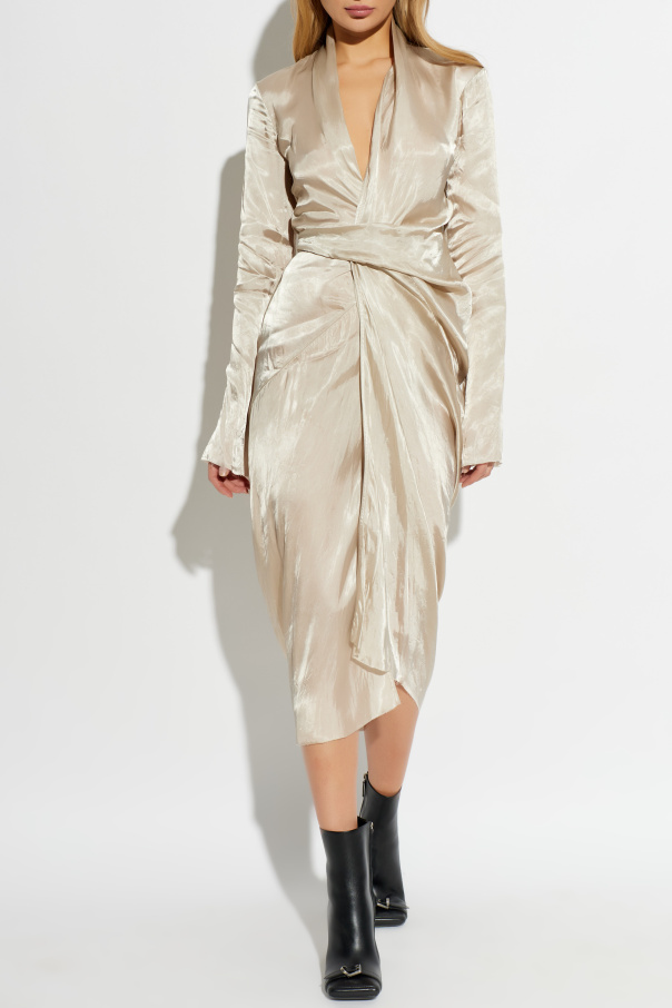 Rick Owens Wrap dress with long sleeves