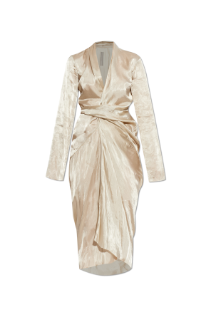 Tie-waist dress with long sleeves