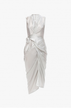 Asymmetric wrap-over dress od Rick Owens