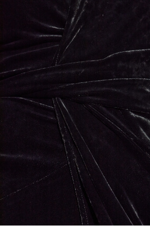Rick Owens Vestido de terciopelo con lazada cruzada
