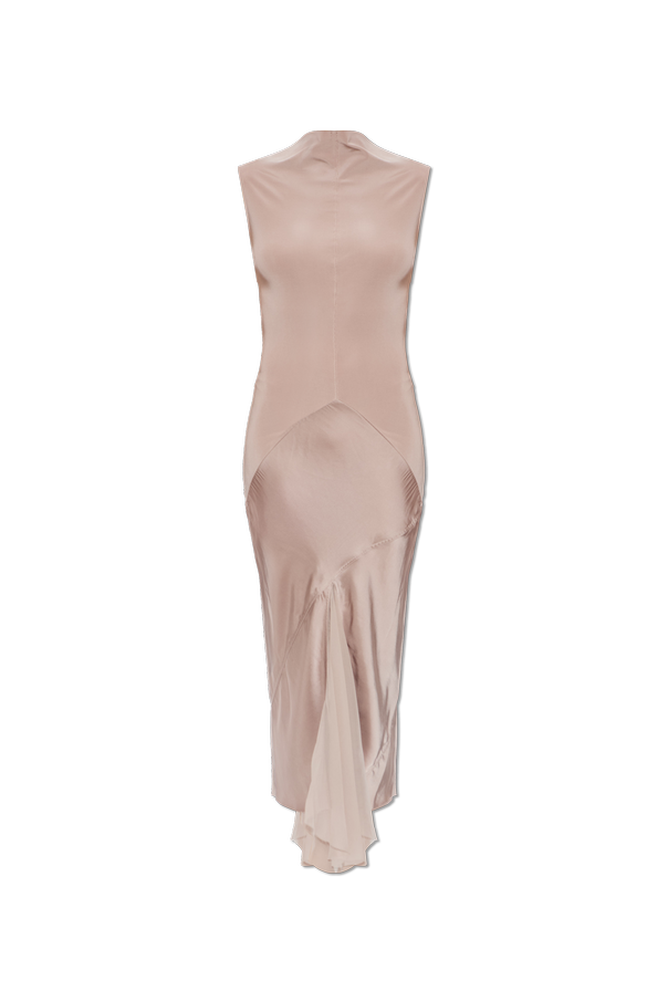 Dress made from combined fabrics od Rick Owens