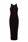 Long-sleeve V-neck maxi dress