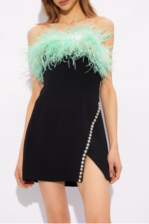 Self Portrait Dress with feathers