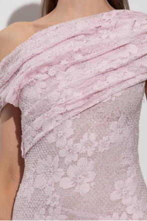 Self-Portrait Vestido de encaje con lentejuelas brillantes