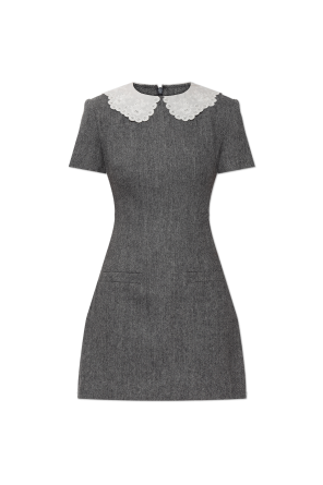 Vestido con estampado de espiga