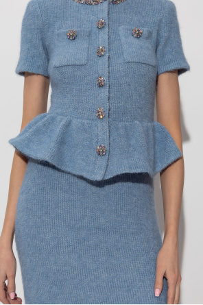 Self-Portrait Vestido con cristales brillantes en el escote