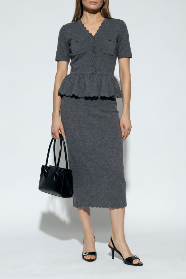 Self-Portrait Sukienka z baskinką w talii