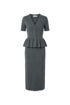 Kleid mit Schößchen in der Taille