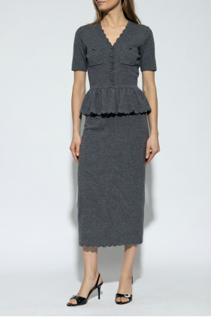 Self-Portrait Sukienka z baskinką w talii