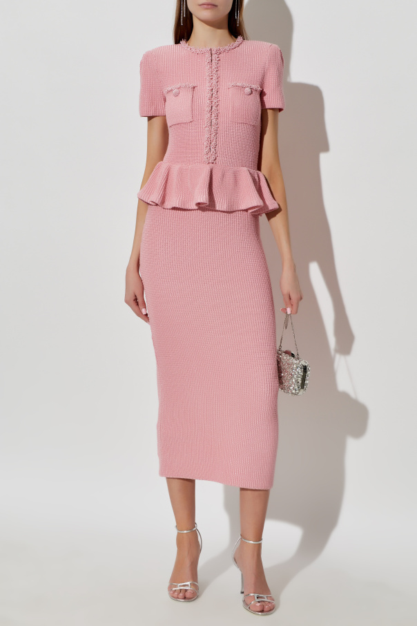 Self-Portrait Kleid mit dekorativen Perlen