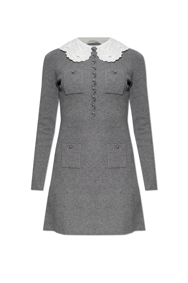 Dress with detachable collar od Self-Portrait