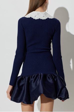 Self-Portrait Dress with a detachable collar