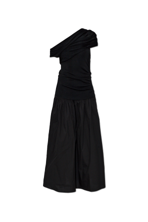 Vestido de materiales combinados