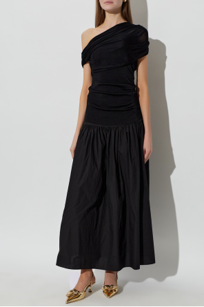 Self-Portrait Vestido de materiales combinados