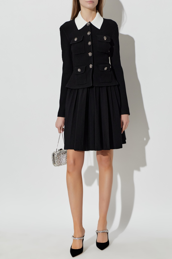 Self-Portrait Dress made of combined fabrics