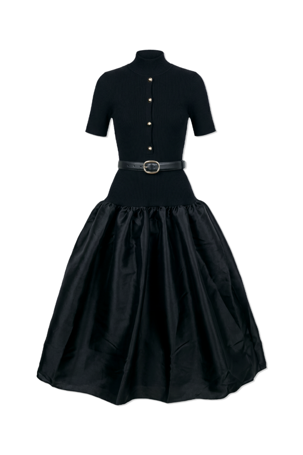 Dress made from combined fabrics od Self-Portrait