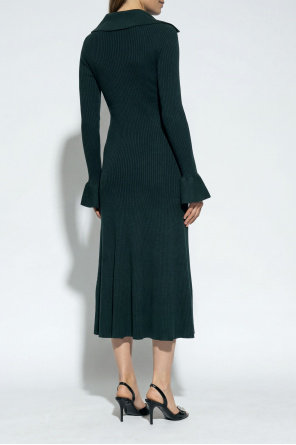 Self-Portrait Ribbed dress with collar