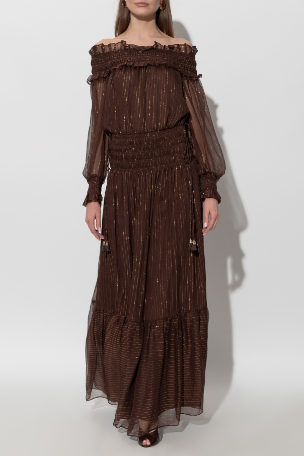 Self-Portrait Dress with lurex thread