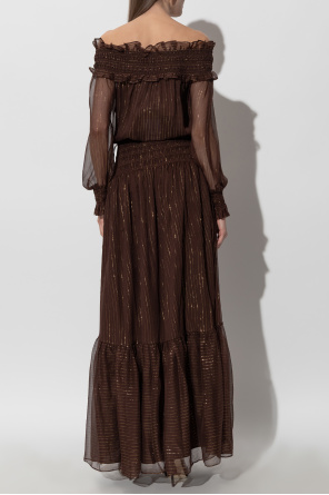 Self-Portrait Dress with lurex thread