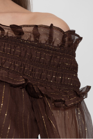 Self-Portrait Dress with lurex thread
