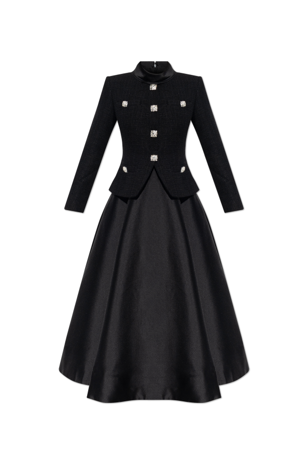 Dress made of combined fabrics od Self-Portrait