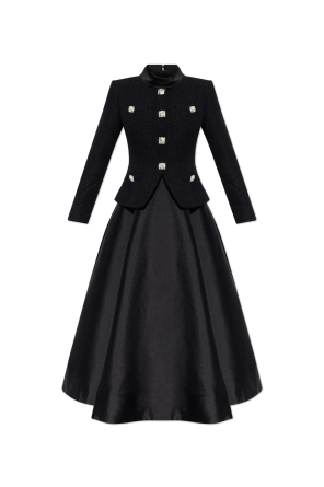 Kleid aus kombinierten Materialien