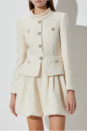 Self-Portrait Vestido de tweed con mangas largas