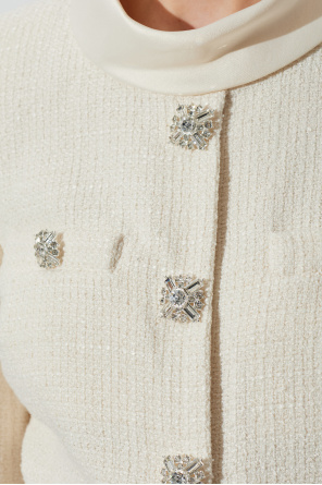 Self-Portrait Vestido de tweed con mangas largas