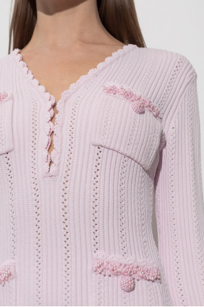 Self-Portrait Vestido con cuentas decorativas