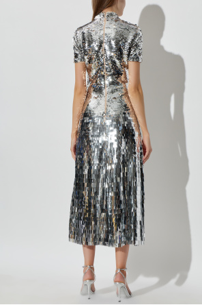 Self-Portrait Vestido de lentejuelas con cuello alto