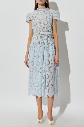 Self-Portrait Vestido de encaje con cinturón