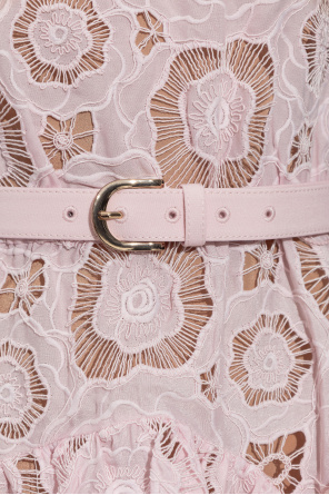 Self-Portrait Vestido calado con cinturón