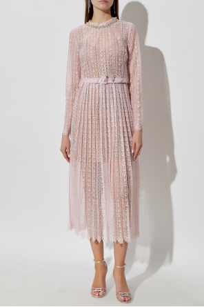 Self-Portrait Spitzenkleid mit Gürtel