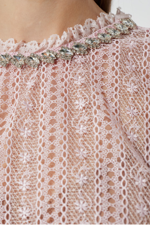 Self-Portrait Spitzenkleid mit Gürtel