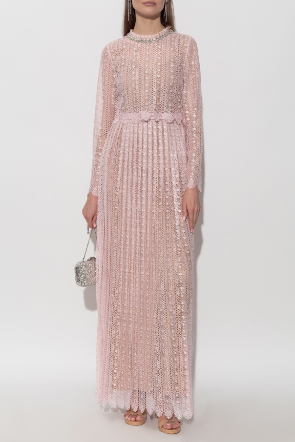 Self-Portrait Vestido de encaje con cinturón