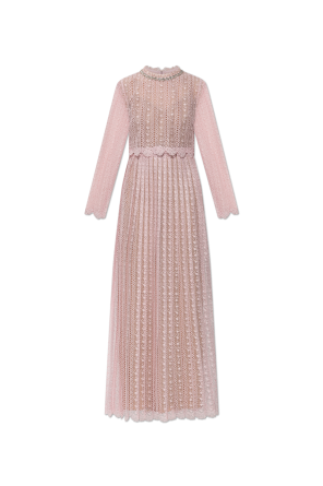 Lace dress with belt