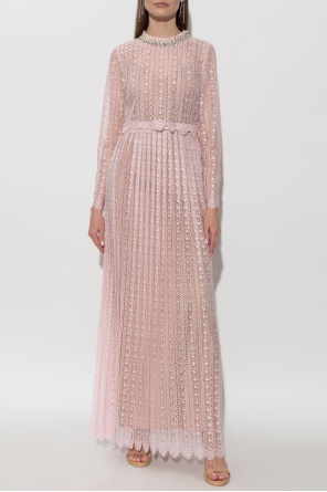 Self-Portrait Vestido de encaje con cinturón