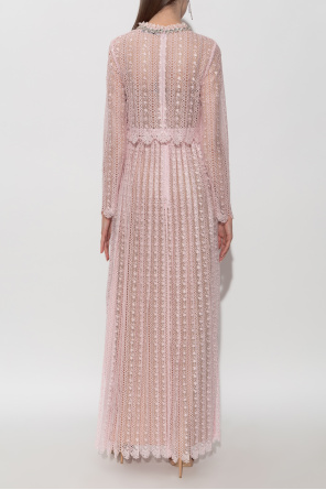 Self-Portrait Vestido de encaje con cinturón