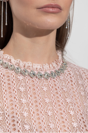 Self-Portrait Vestido de encaje con cinturón