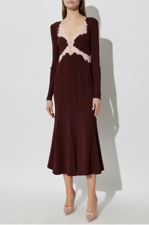 Self-Portrait Kleid mit Spitzeneinsätzen