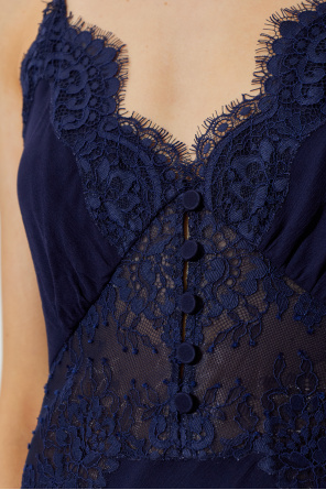 Self-Portrait Strappy dress with lace inserts