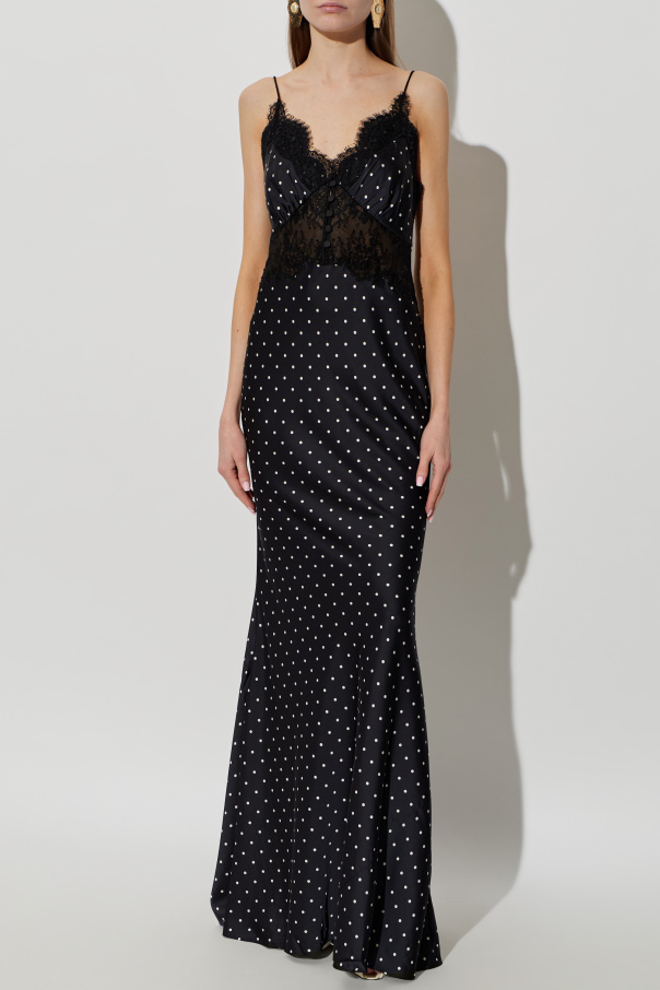 Self-Portrait Vestido con inserciones de encaje