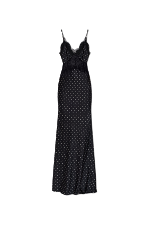 Dress with lace inserts