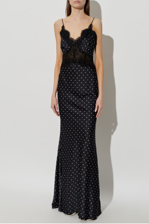 Self-Portrait Vestido con inserciones de encaje