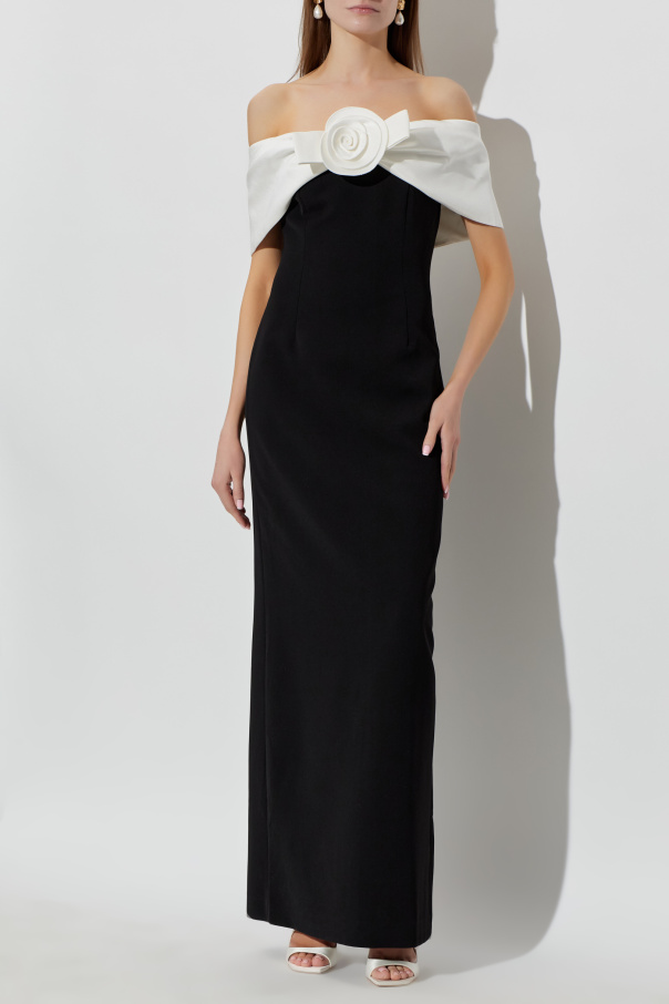 Self-Portrait Vestido largo con hombros descubiertos