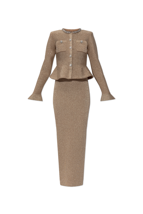 Dress with shimmering appliqués at the neckline od Self-Portrait