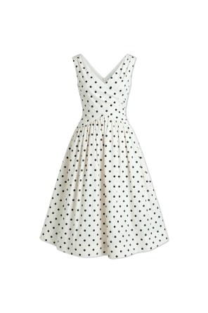 Vestido con estampado de lunares