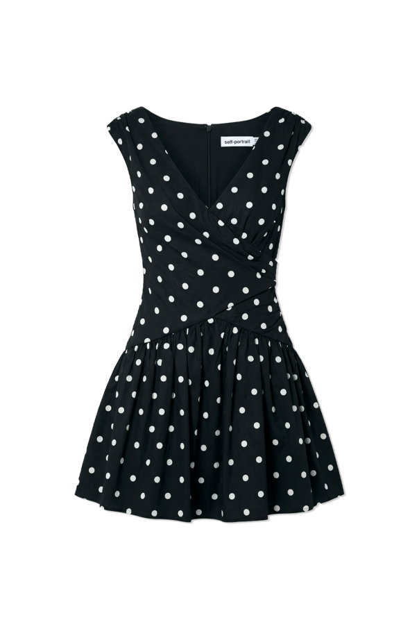 Short polka dot dress od Self-Portrait