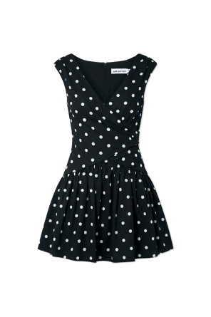 Kurzes Kleid mit Punktmuster